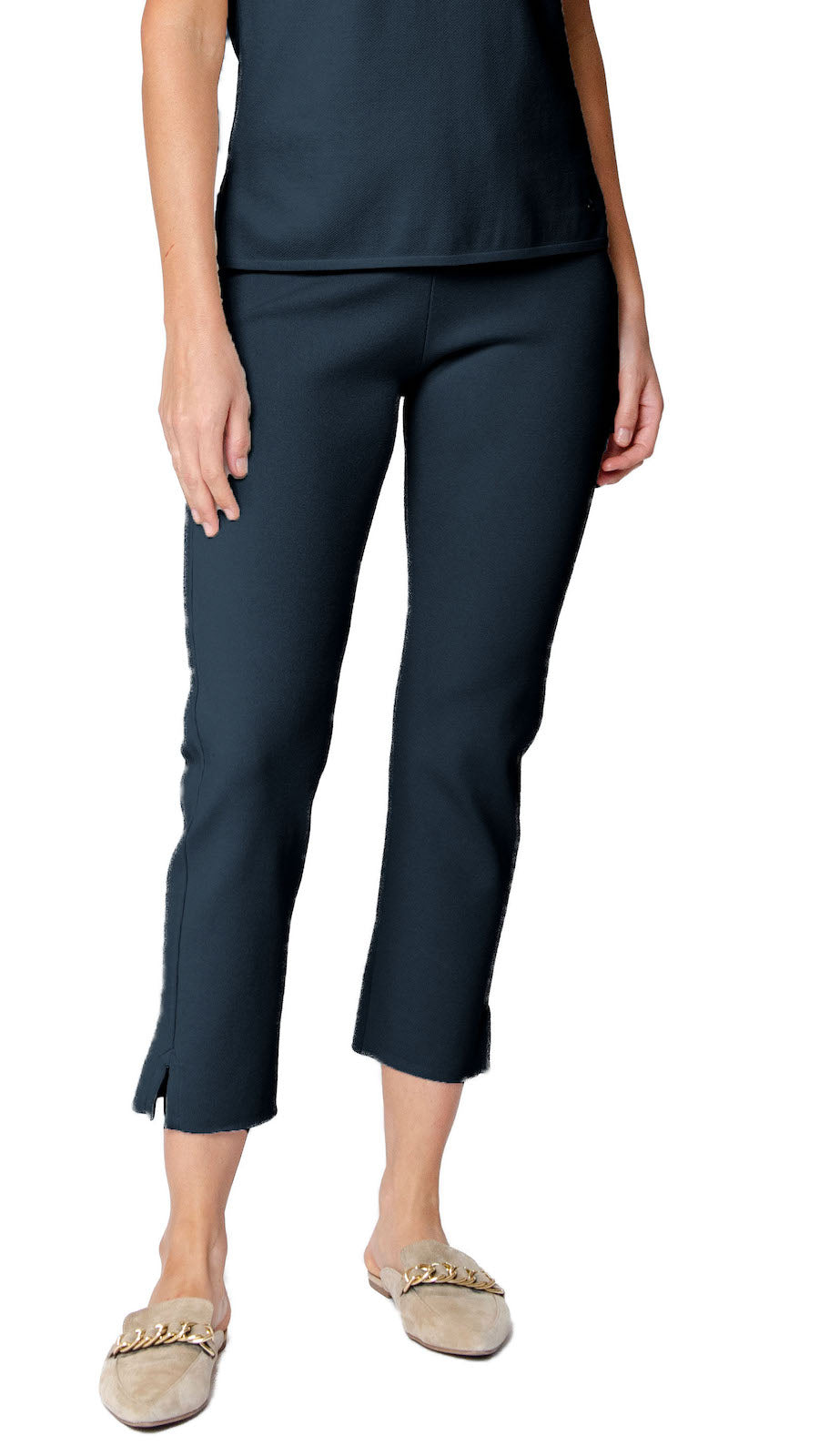 Alice Milano-Knit Slim Leg Pants; Dark Navy / Fall Pre-Order