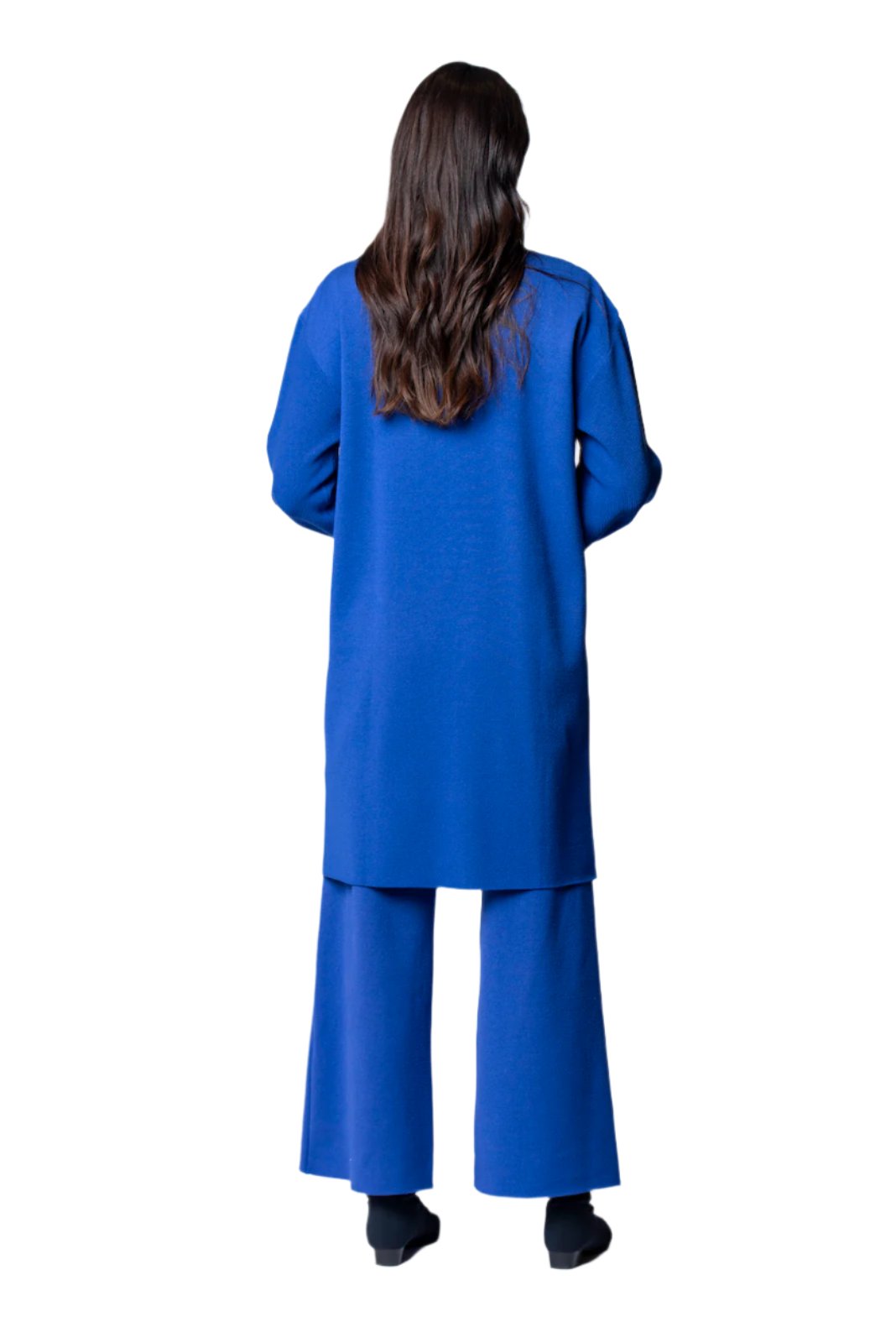 Lora Flat-Knit Car Coat, Royal Blue